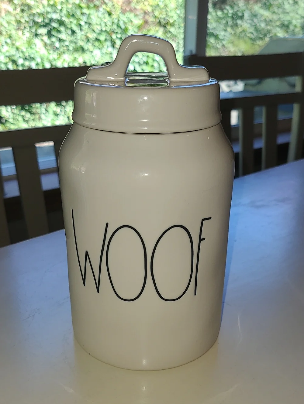 Rae Dunn Cream Ceramic Canister with Lid